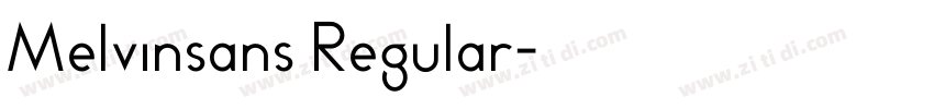 Melvinsans Regular字体转换